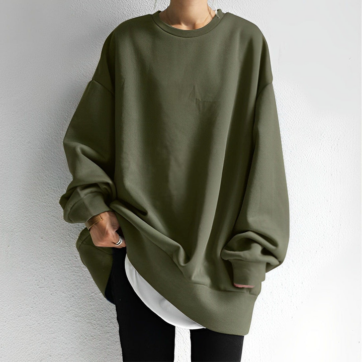 Dame oversize sweater med strukturdesign – Anneliesae
