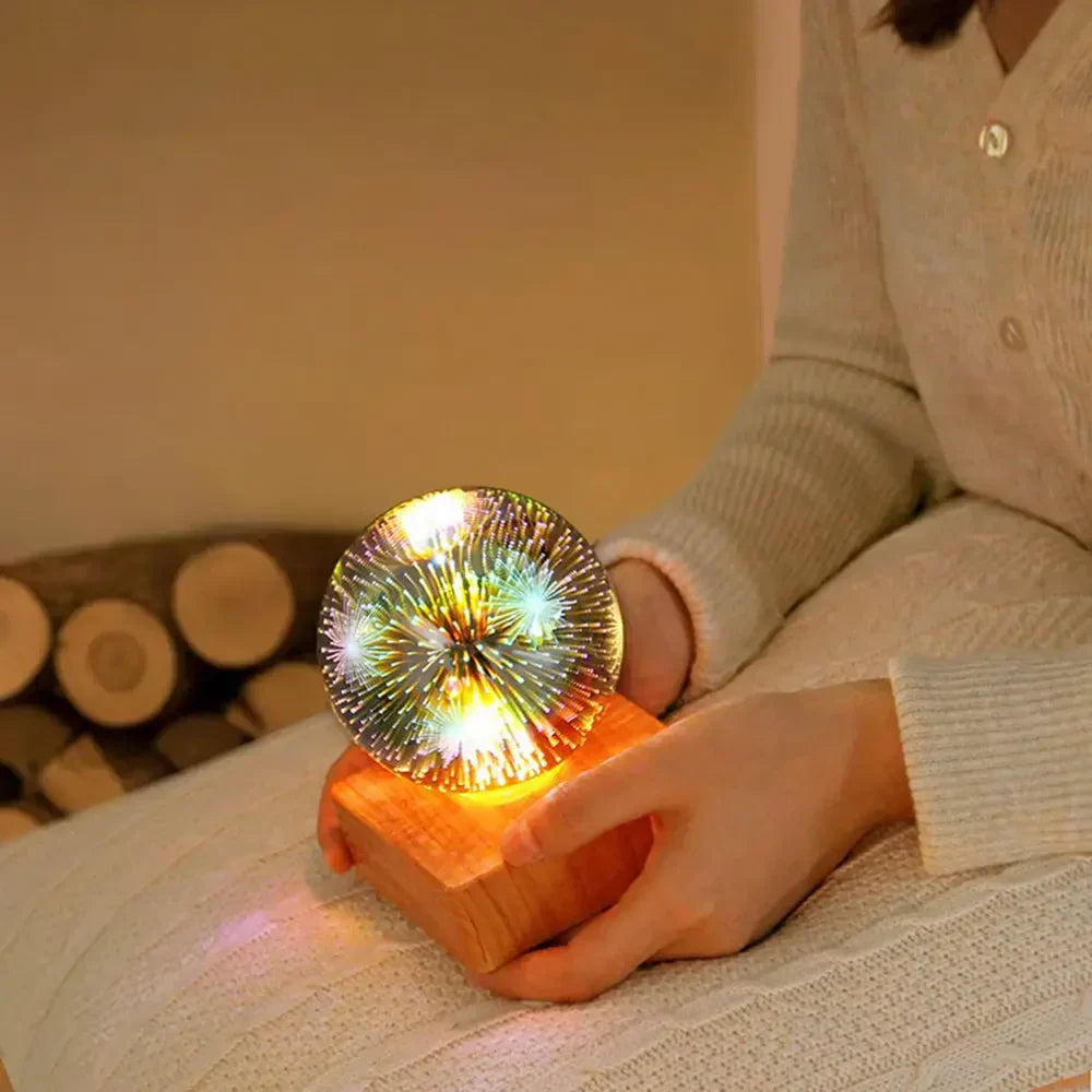Krystalkuglelampe med 3D-fyrværkerieffekt - StarburstGlow