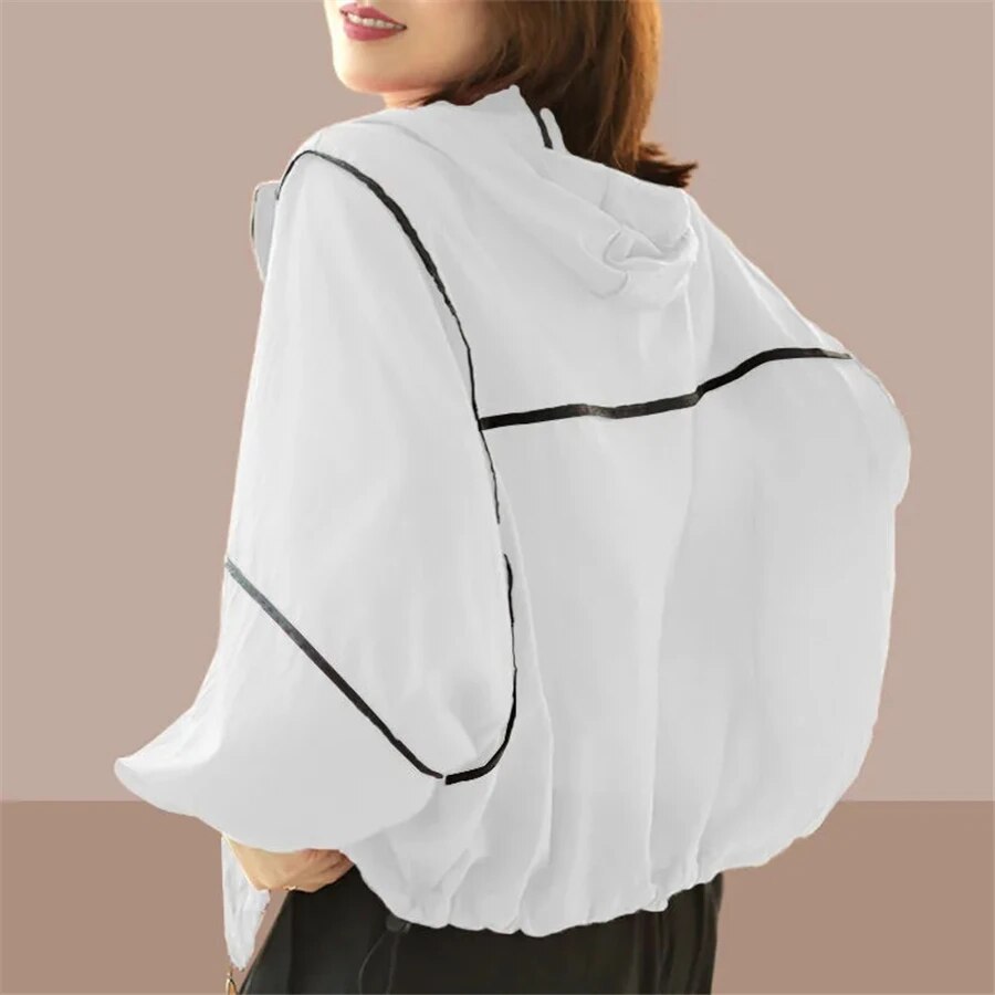 Let dame sommer hoodie-jakke med oversized pasform – Zoë