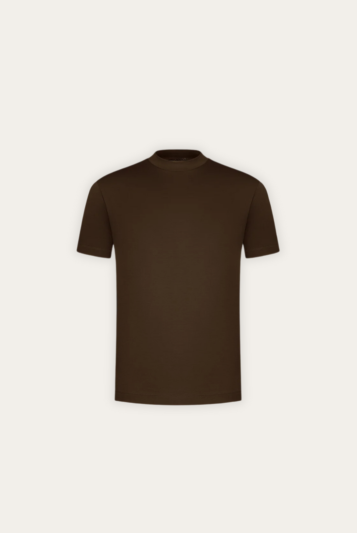 Stilfuld herre-T-shirt i merceriseret bomuld – Dario