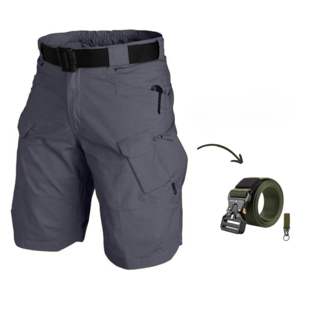 Herre cargo-shorts med 7 lommer & gratis bælte – Taro