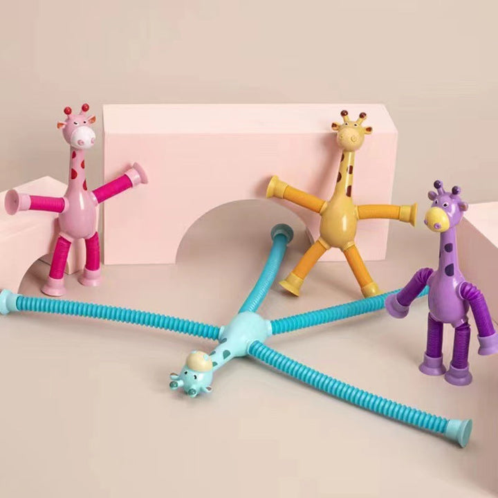 Fleksibelt giraf-legetøj med sugekop - StretchyGiraffe