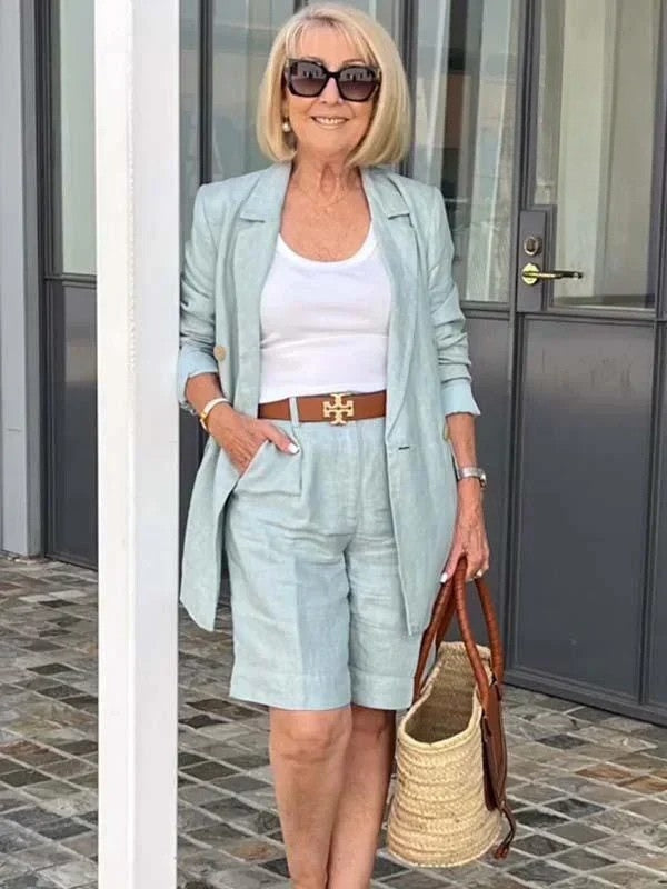 Trendy Dame Hør-sommersæt – Camille