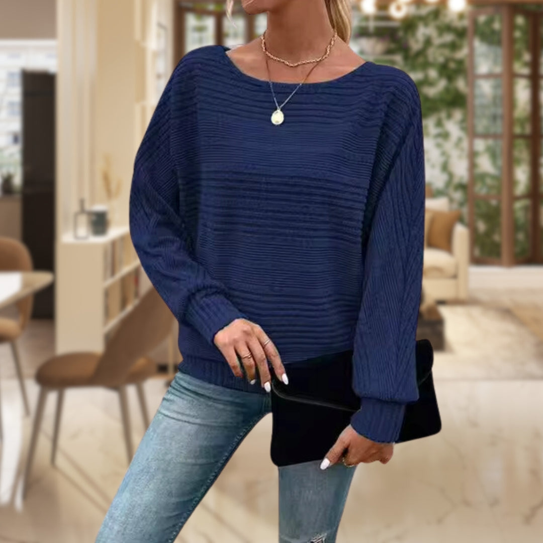 Trendy damepullover med moderne struktur - Emma