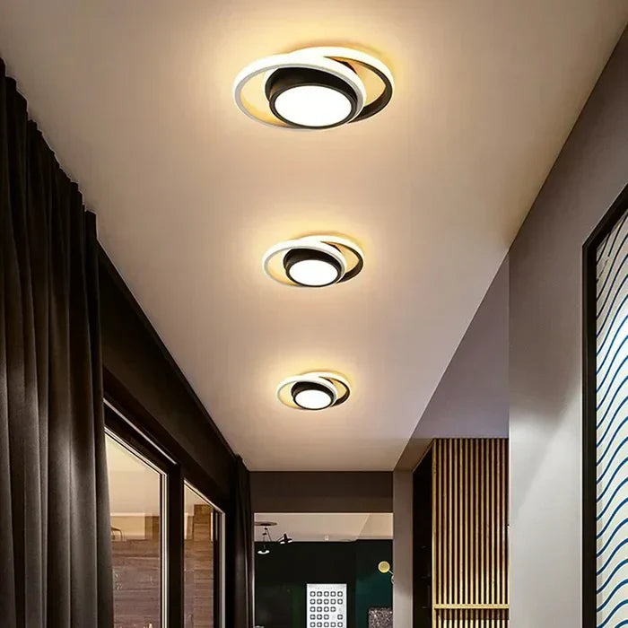 Moderne LED-loftlampe med dobbelt ringdesign - Twilight Rings