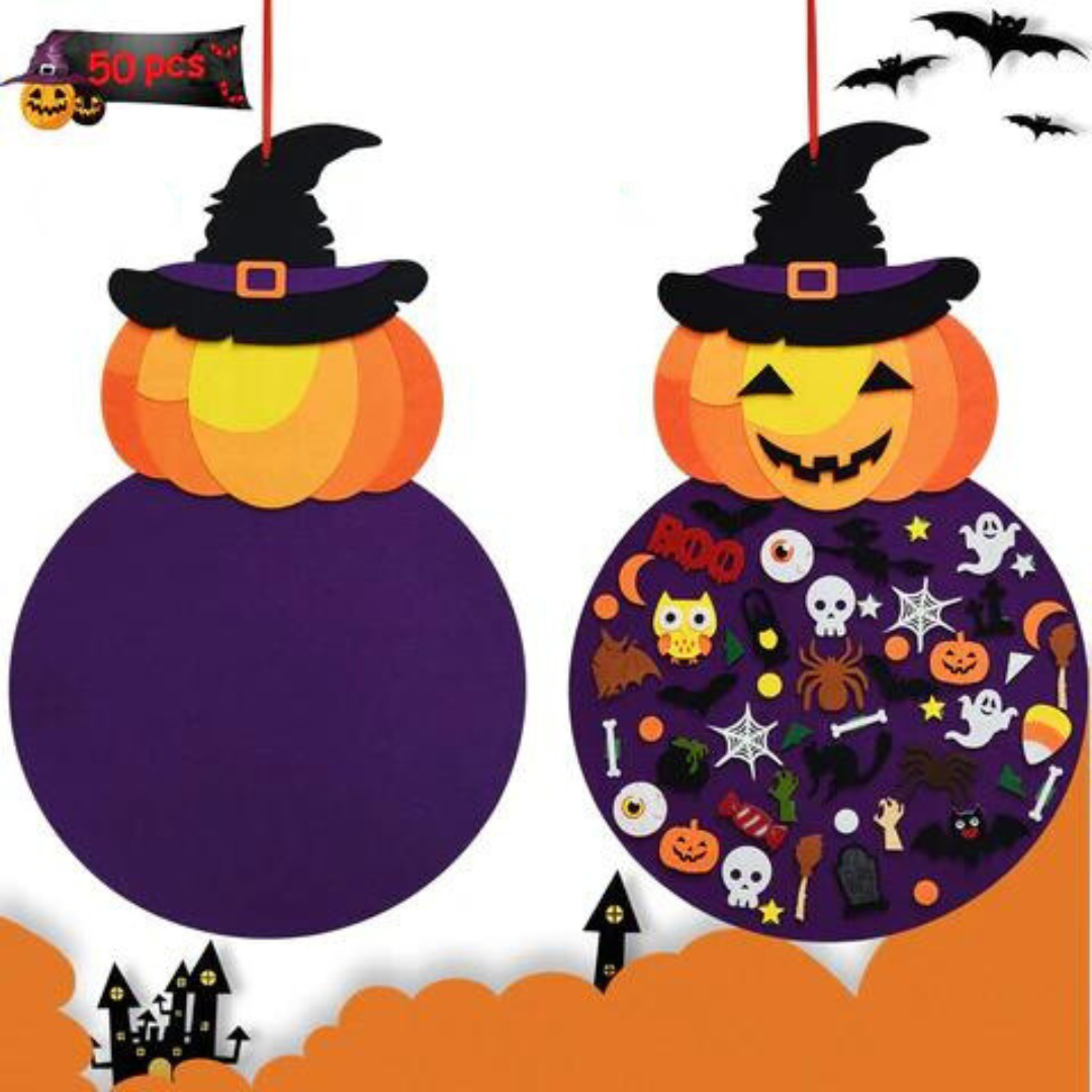 Halloween DIY Filttavle med græskar – SpookyBoard