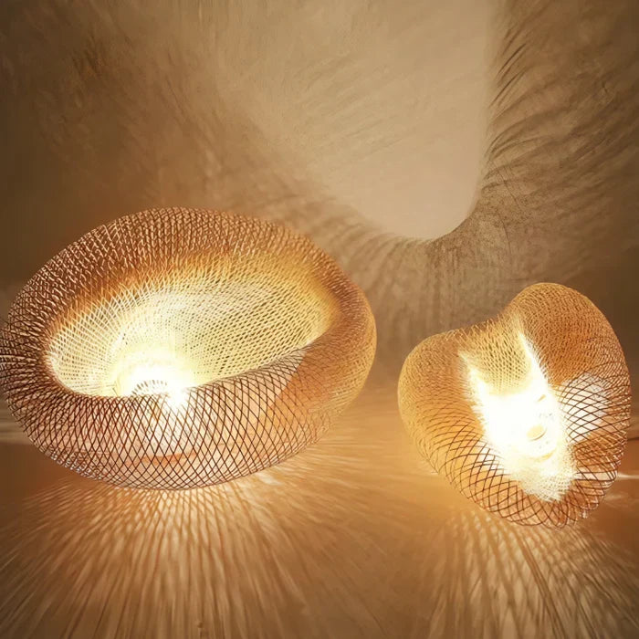 Trendy Rattan Hængelampe - NaturGlow