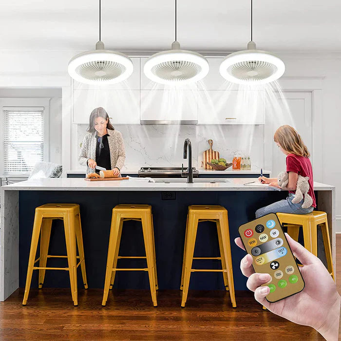 Loftventilator med lys - CoolLight