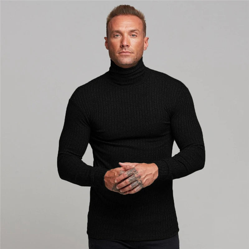Komfortabel herre rullekravepullover - Oliver