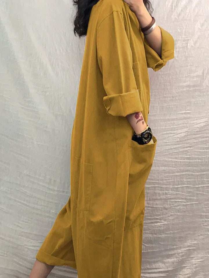 Efterårs-jumpsuit med vidt snit til damer – Livia