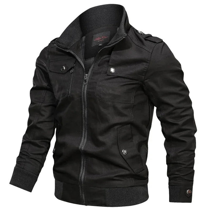 Herre sommerjakke med krave og bikerlook – Vince