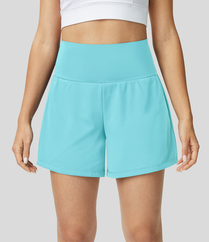 Åndbare & hurtigtørrende high-waist træningsshorts til damer – Mirabella