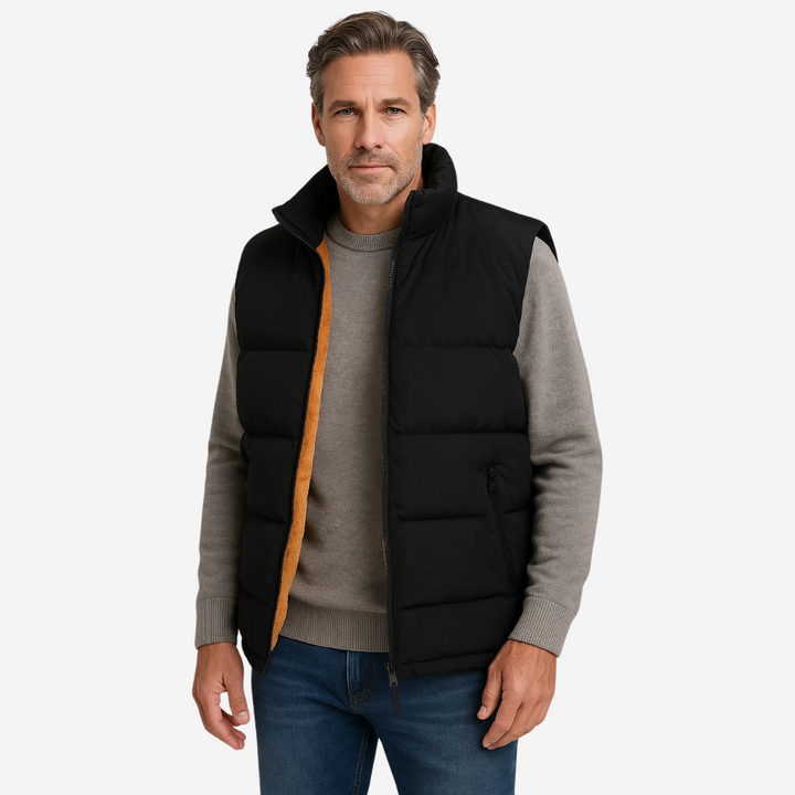 Herren Thermo Bodywarmer fyldt med ståkrave – Arne