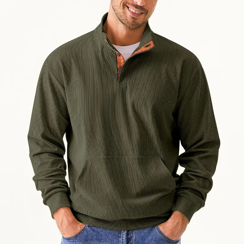 Herresweater med stående krave - Liam