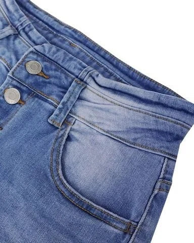 Trendy denimbukser med høj talje - Mila