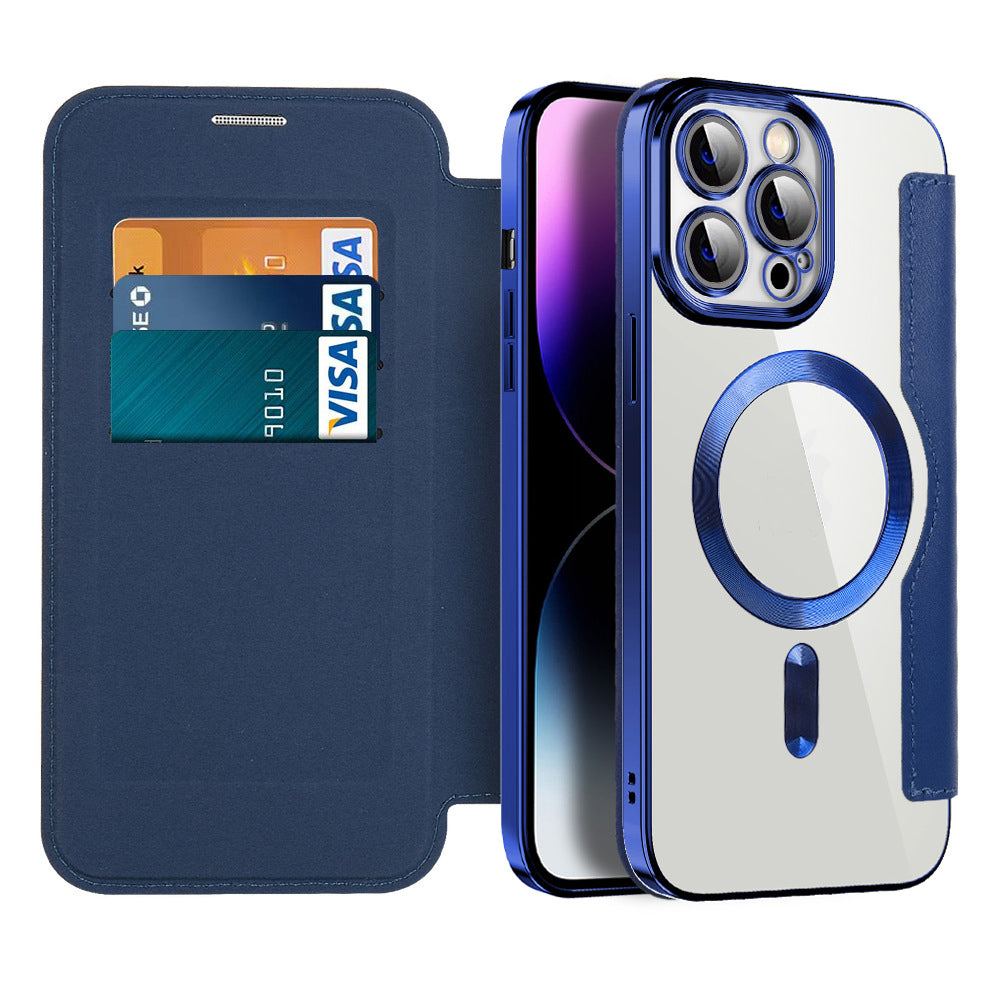 Læder Flip Etui med Magnet Adsorption & RFID-beskyttelse – Valtrix (1+1 GRATIS)