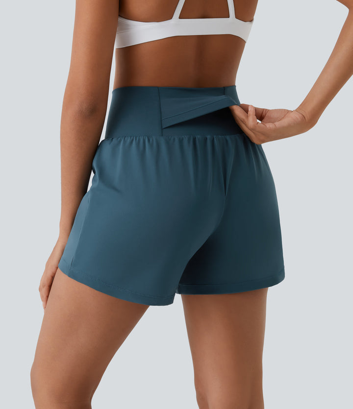 Åndbare & hurtigtørrende high-waist træningsshorts til damer – Mirabella