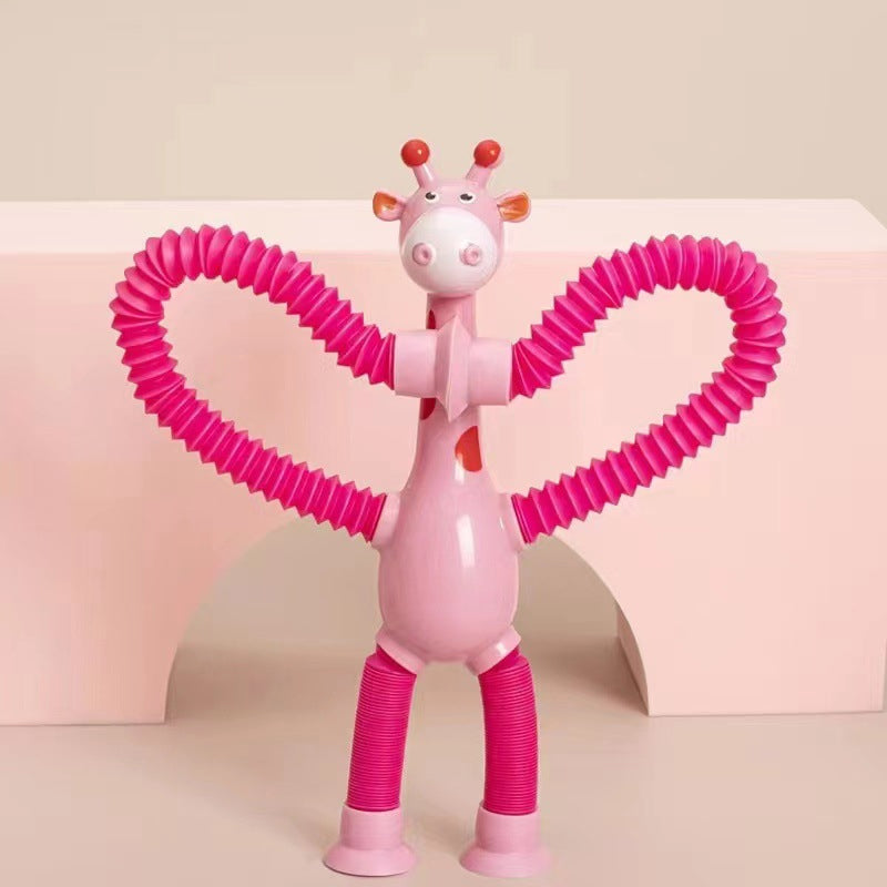 Fleksibelt giraf-legetøj med sugekop - StretchyGiraffe
