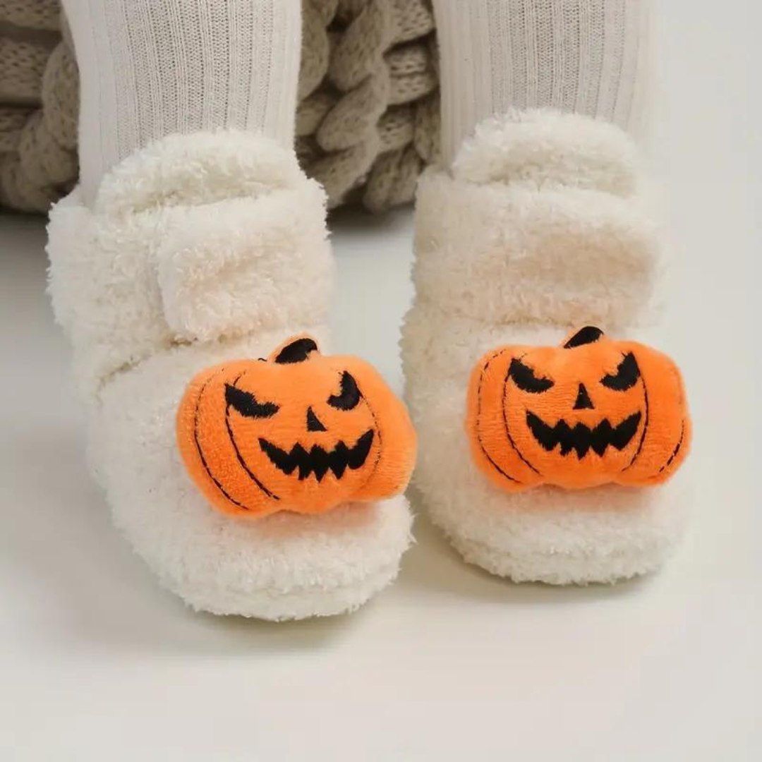 Børns Halloween hjemmesko med cartoonprint – SpookySteps