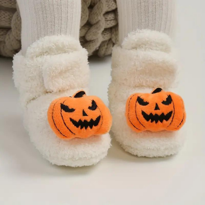Børns Halloween hjemmesko med cartoonprint – SpookySteps