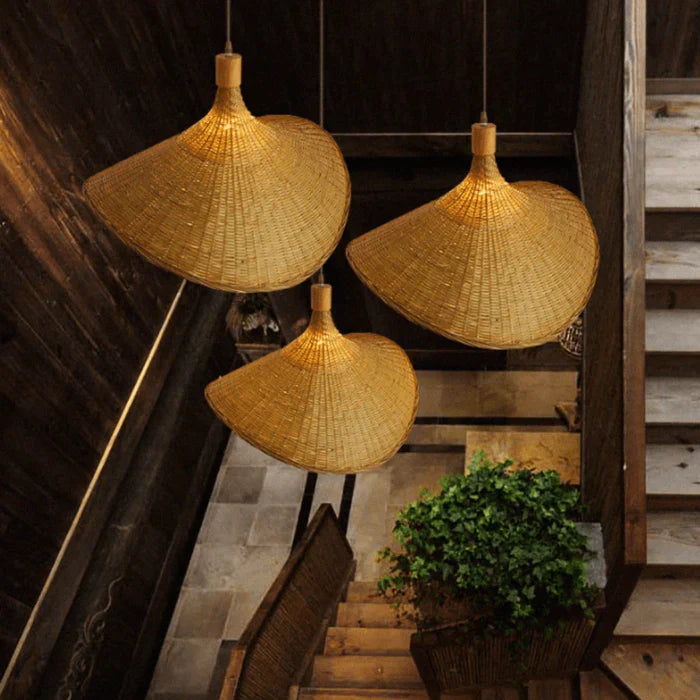 Rattan Hængelampe - RusticWeave