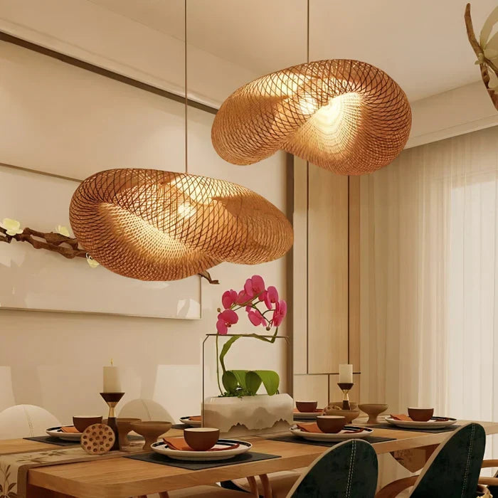 Trendy Rattan Hængelampe - NaturGlow