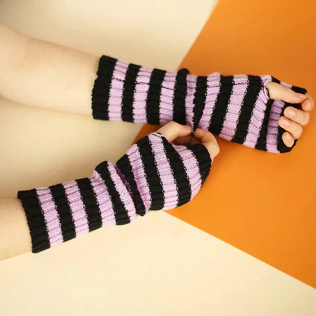 Lange fingerløse strikkede handsker - FlexiWarm