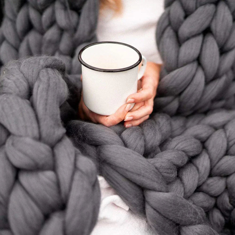 DIY Chunky XL 1000 gram uldgarn til bløde tæpper - LuxeWool