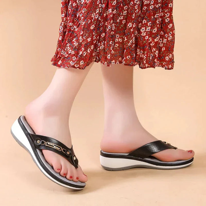 Ortopædiske dames-sandaler med blød sål – Solelite