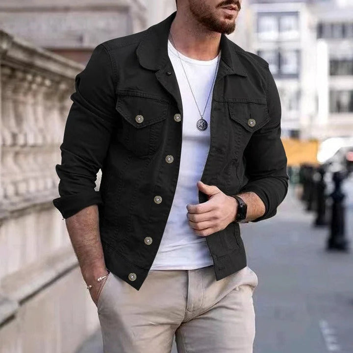 Herre denimjakke med slim-fit pasform – Milano