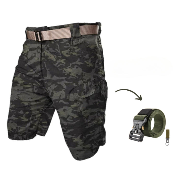 Herre cargo-shorts med 7 lommer & gratis bælte – Taro