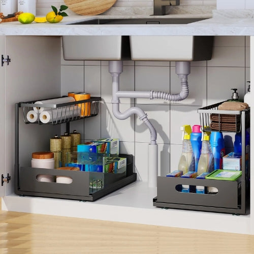 2-niveau under-vask skydeskabsorganisator – Arlo