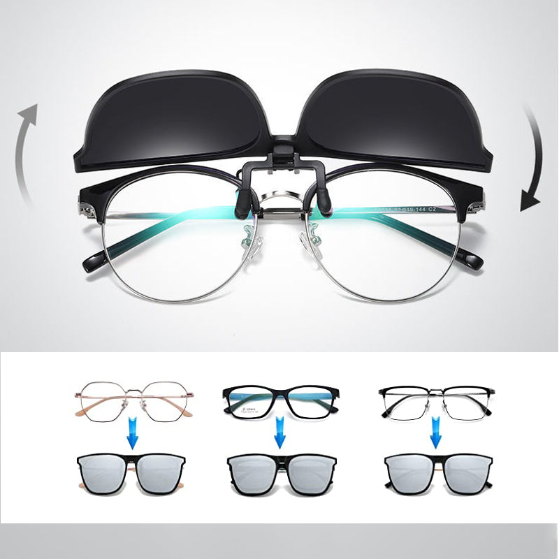Polariseret solbrille-clip til brillebrugere – Felix