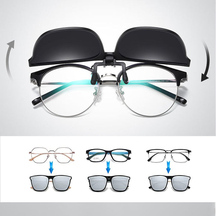 Polariseret solbrille-clip til brillebrugere – Felix