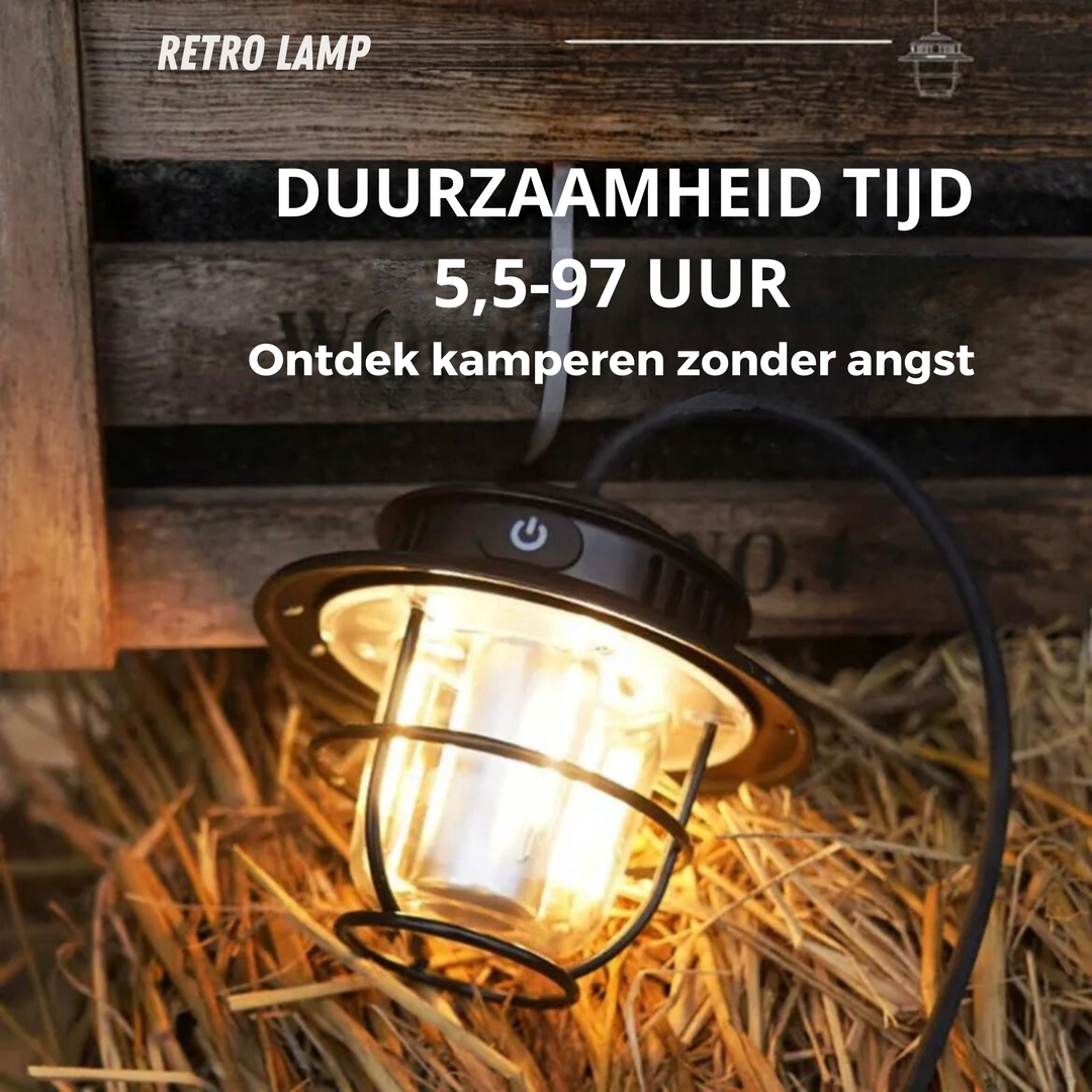 Bærbar LED-campinglampe - VintaGlow