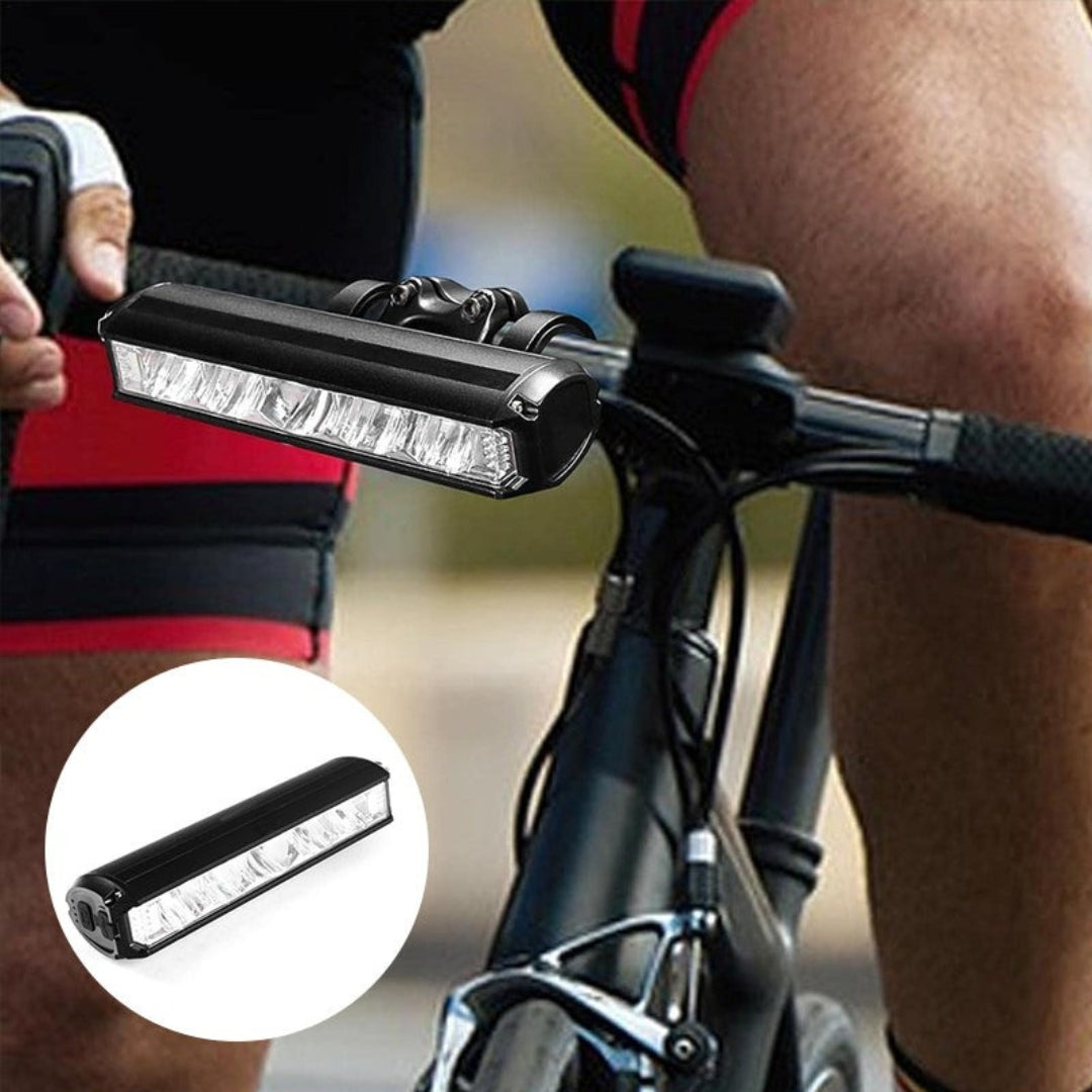 Superlyst 180° cykellys med integreret batteri – Luminor