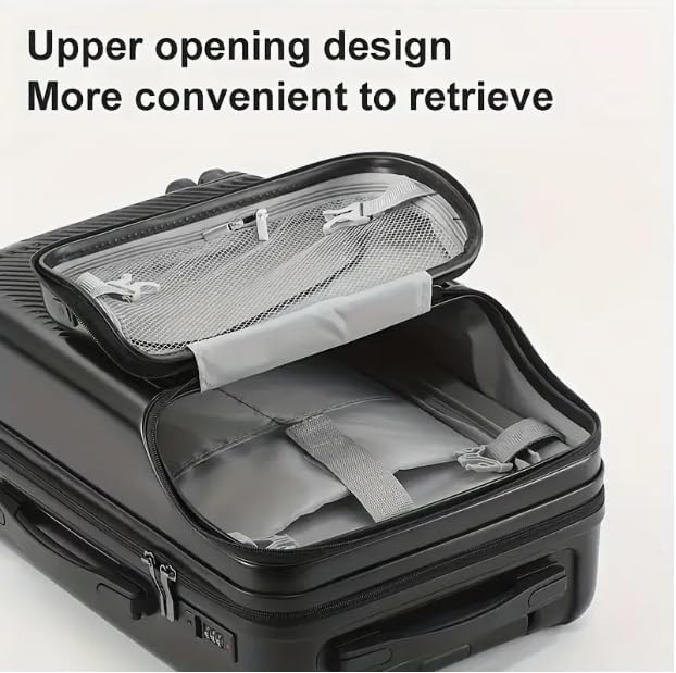 Håndbagage med hård skal, kopholder, USB-port og TSA-lås