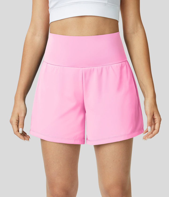 Åndbare & hurtigtørrende high-waist træningsshorts til damer – Mirabella