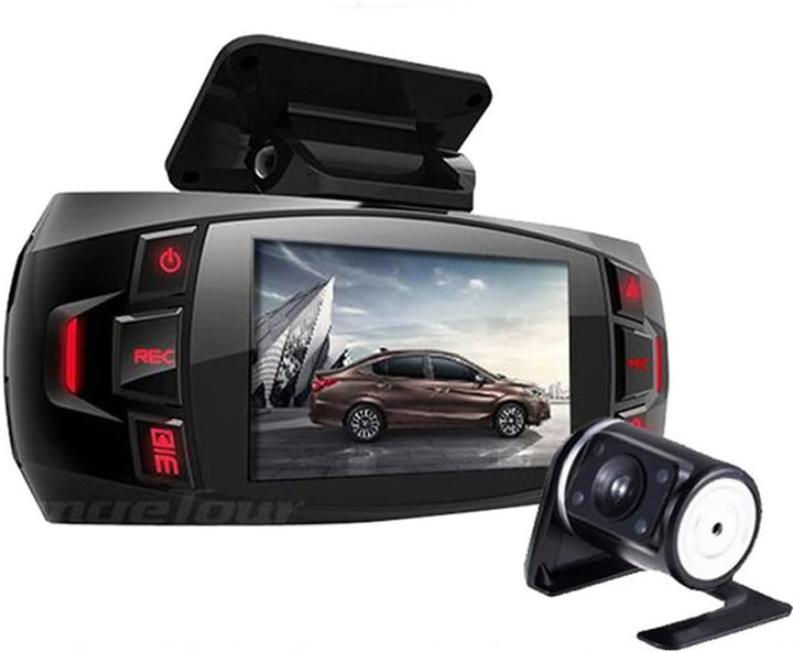 Dual Kamera Dash Cam 2,7" LCD med 170° Vidvinkel og Bagudsigtskamera