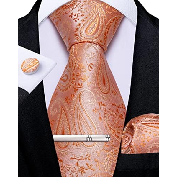 Men's Paisley Formal Tie Set - Refined Wedding & Event Accessories 54
