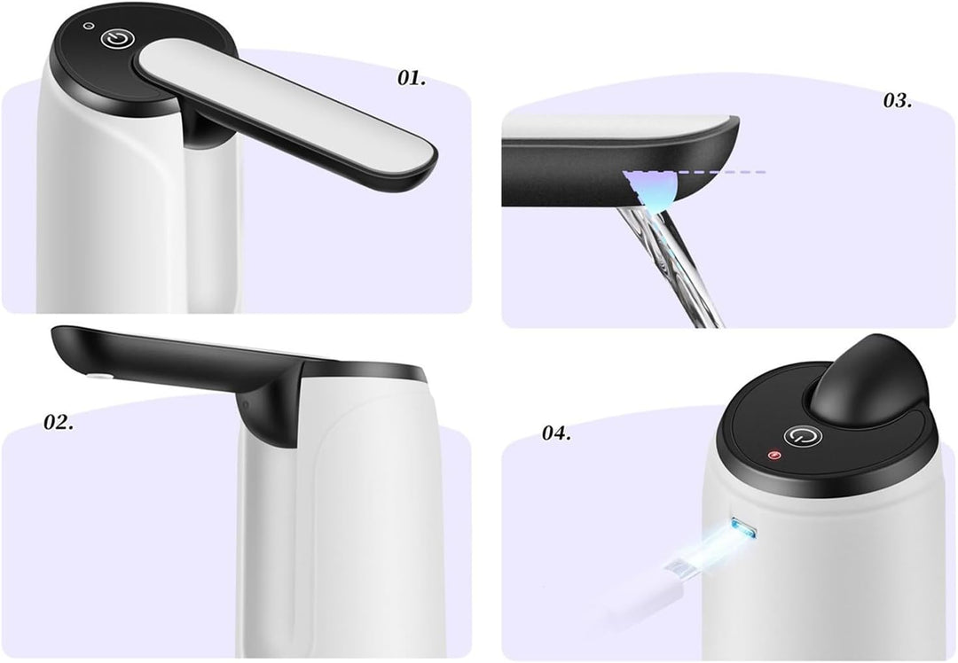 Bærbar USB genopladelig vanddispenser – Hydravo