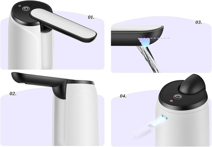 Bærbar USB genopladelig vanddispenser – Hydravo