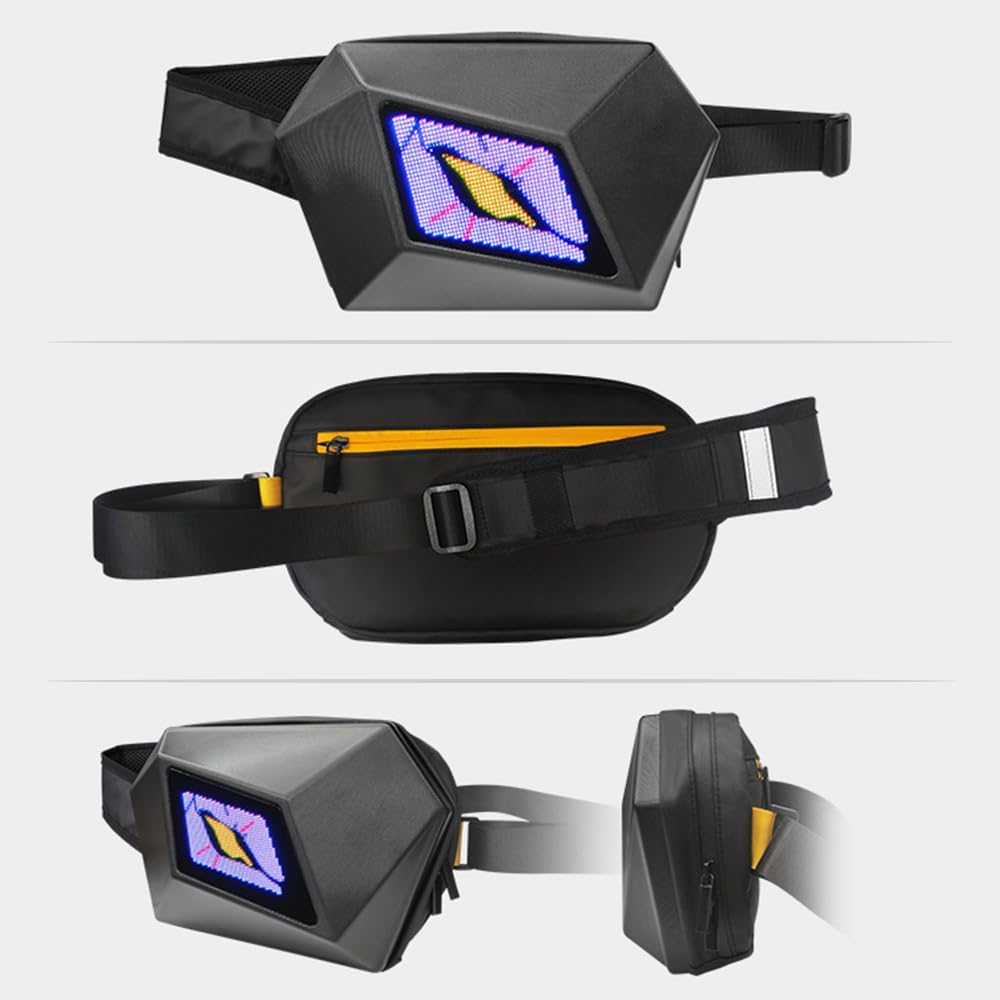 LED Motorcykel Crossbody Taske med Programmerbar Skærm – Nexora