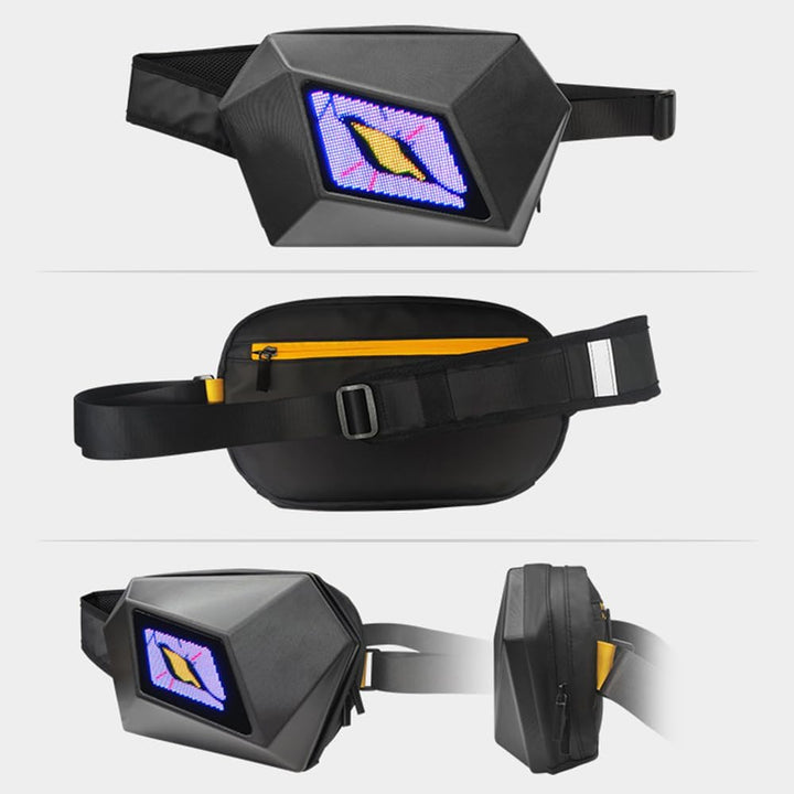 LED Motorcykel Crossbody Taske med Programmerbar Skærm – Nexora