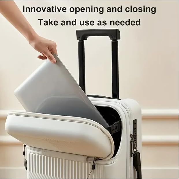 Håndbagage med hård skal, kopholder, USB-port og TSA-lås