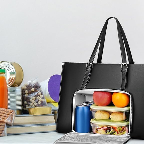 Kvinders isolerede frokosttaske med laptoprum