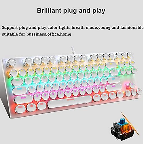 87-tastet mekanisk gaming tastatur RGB baggrundsbelyst blå kontakt
