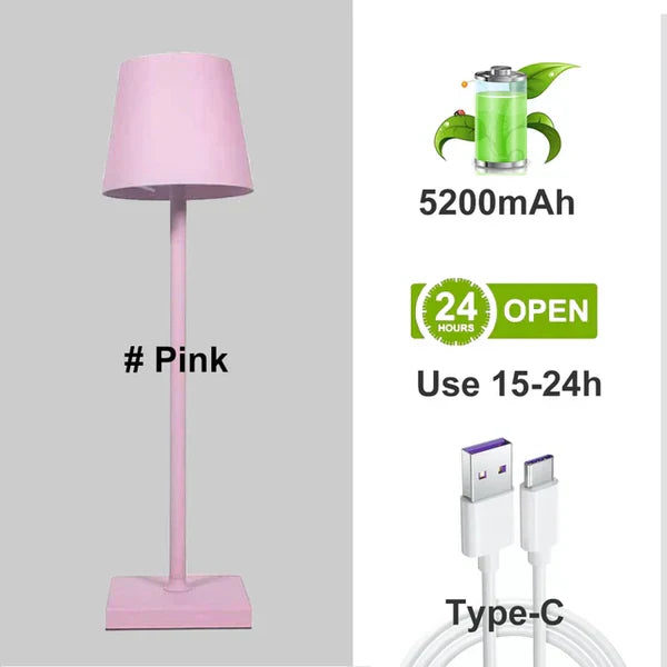 Bærbar Moderne Dæmpbar Bordlampe i Aluminium - LumiNova