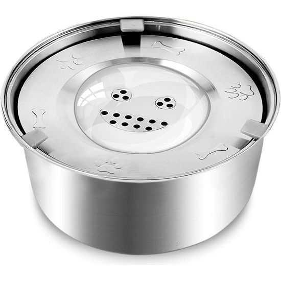 Drikkeskål til hunde i rustfrit stål med anti-spildfunktion - AquaPaw