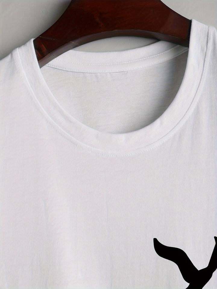 Ærmeløs t-shirt med fugleprint, bomuld, sommerlook - Noah (1+1 GRATIS)